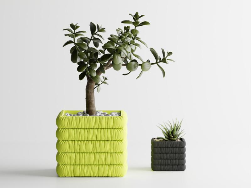 Inflated soft Cloth Planter Plant Pot Vase Series8