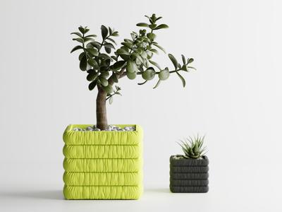 Inflated soft Cloth Planter Plant Pot Vase Series8