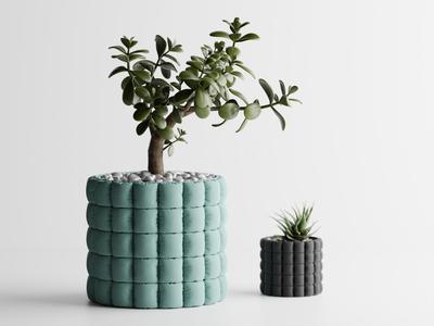 Inflated soft Cloth Planter Plant Pot Vase Series2