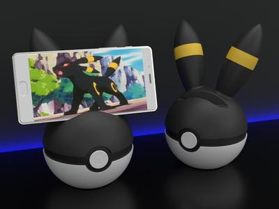 Umbreon Ball Phone Holder: Umbreon Pokeball Design