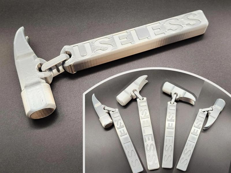 Useless Hammer - Print in Place - No Supports