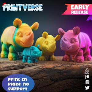 Flexy Print In Place Baby Rhino