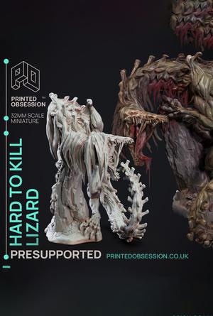 Hard to kill Lizard - SCP - PRESUPPORTED - Illustrated and Stats - 32mm scale			