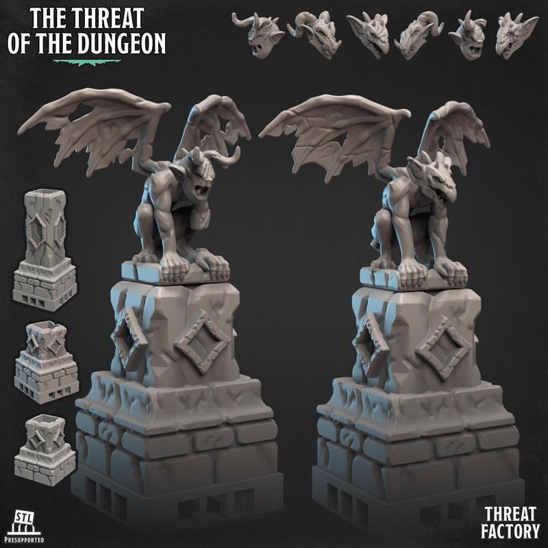 Gargoyle statues (inanimated)