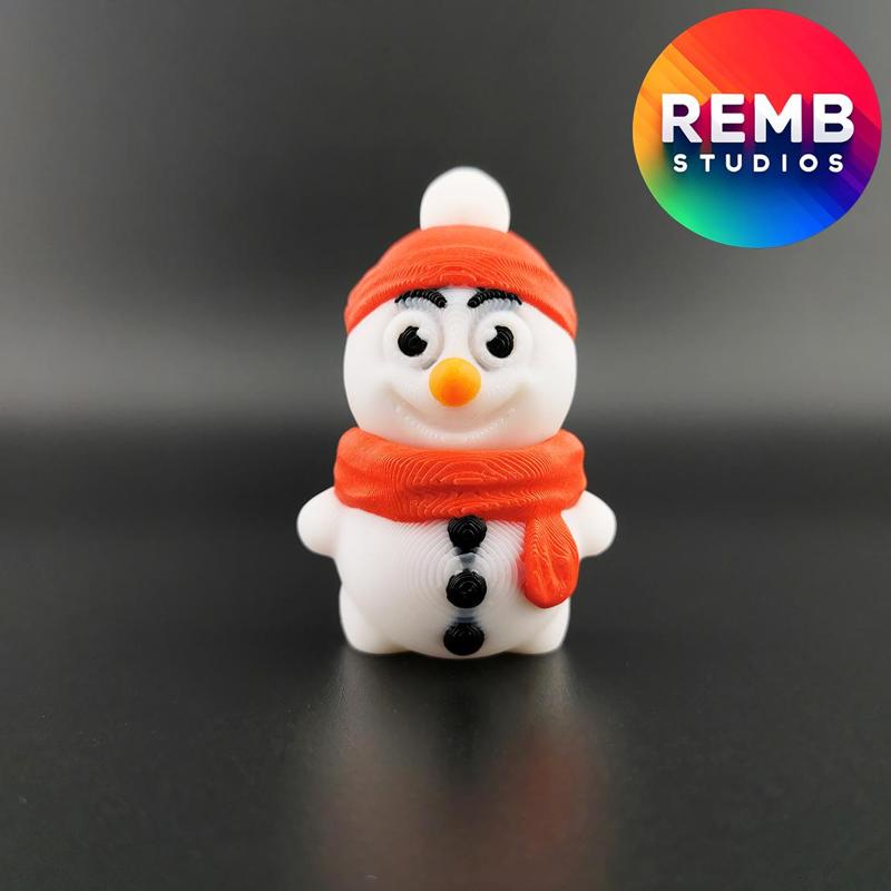  Flexi Snowman | Print in Place | NO Support | Christmas Design