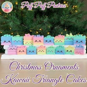 Christmas Ornaments Kawaii Triangle Cakes Family