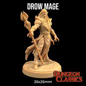 Drow Mage | PRESUPPORTED | Dungeon Classics