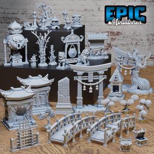 Eastern Temple Scatter / Japanese Chinese Build Decoration / Iron Fist Arena Equipment / Monk Building Theme / Kung Fu Master House Items / Ninja Base Merchant / Katana Master Quarter Item / Samurai Construct / Ronin Architecture Equipment