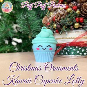 Christmas Ornaments Kawaii Cupcake Lolly