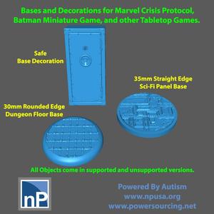 MCP - Batman Miniature Game Bases and Safe