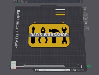 MakerLab - Dad's Workshop Sign