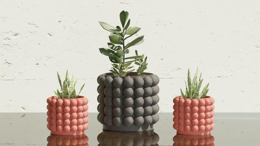Plant Pot with Bubbles - Home Decoration