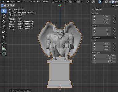 Bat Gargoyle Statue Sculpture / Ornament