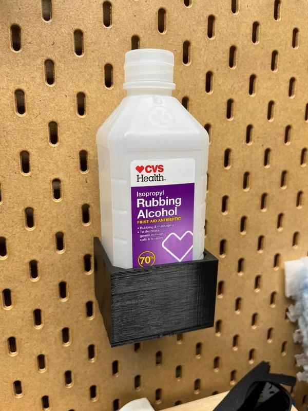 Ikea skadis pegboard mount, 16oz rubbing alcohol
