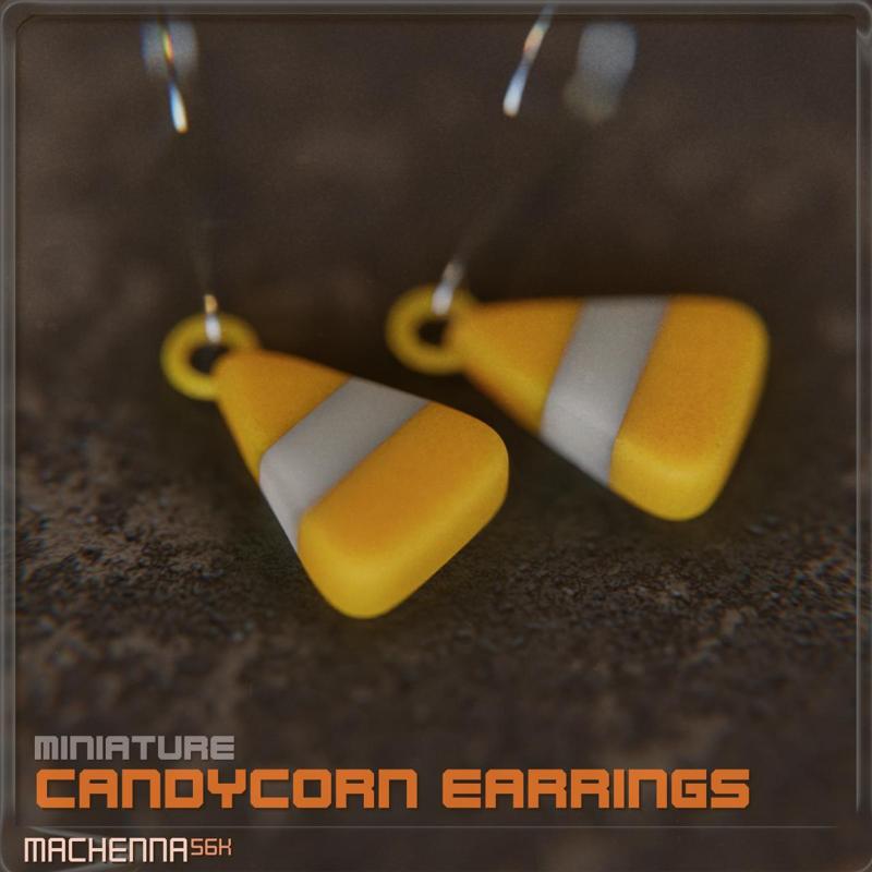 Miniature Candy Corn Earrings