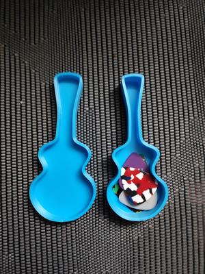 Guitar Box for guitar picks (Lid and Bottom half)