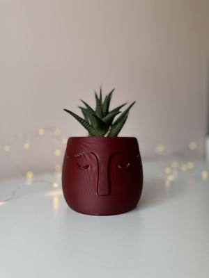 Nordic Face flower pot vase rounded