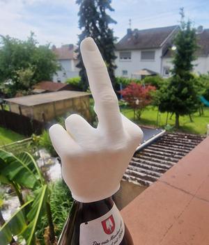 Beer Bottle Cap German Glass Bottles Middlefinger 