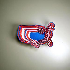 Decorative USA Mainland Vase