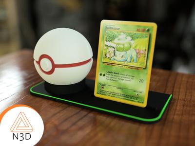 Pokeball & Pokemon card Stand 