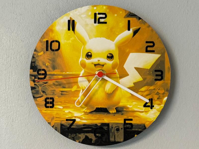 Wall Clock  Pokémon Pikachu Hueforge kit 011