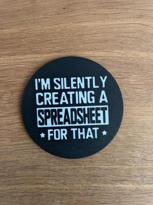 Funny Spreadsheet coaster / Accountant  / Excel / 