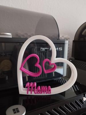 Muttertagsherz Mothersdaygift / Oma / Papa