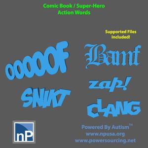 Comic Book / Super Hero Action Words, pack 2