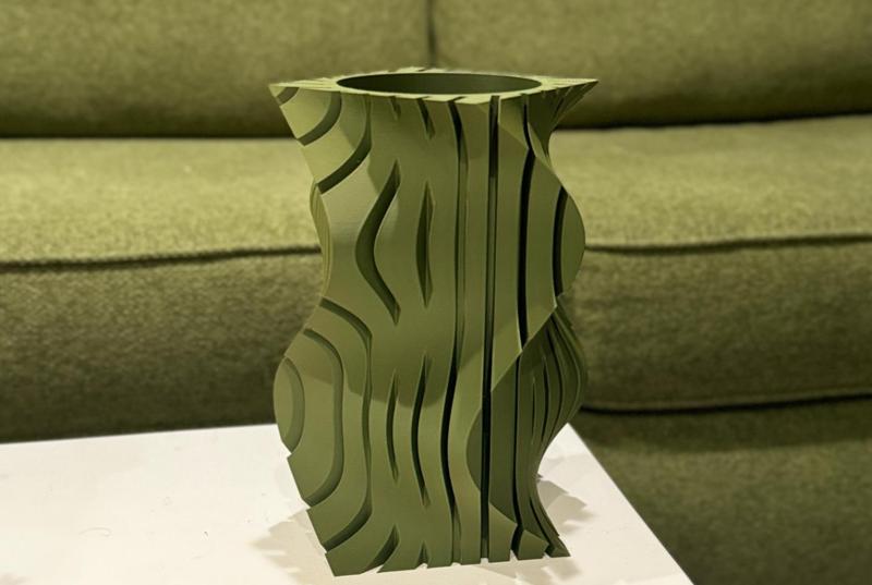 Monochrome Swirl Vase