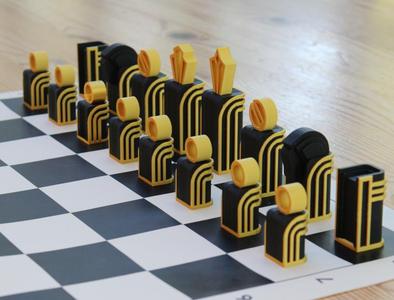 Art Deco Chess Set