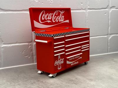 Coca Cola Tool Box chest Wagon desktop display