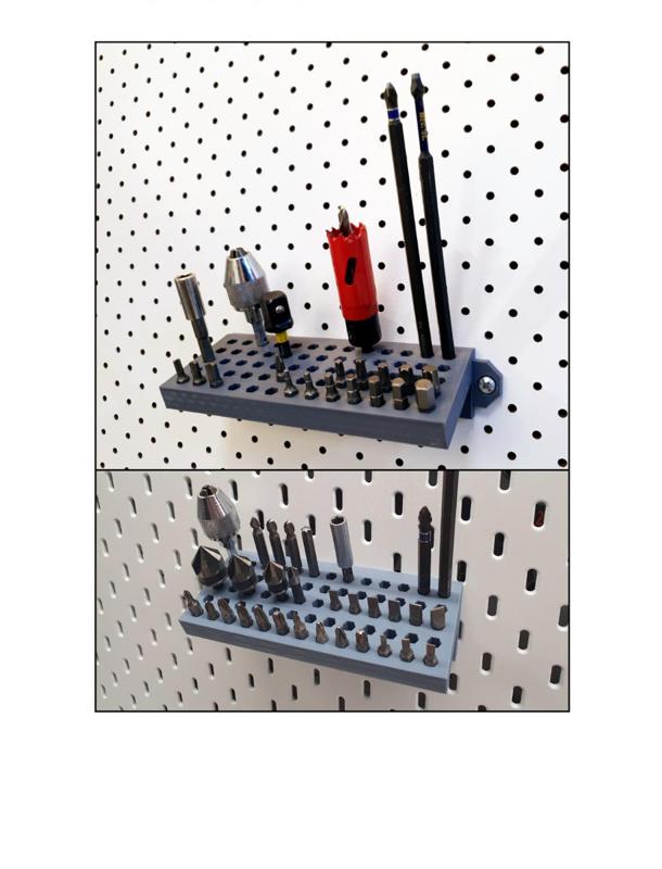 Hex Bit Holder for 65 Bits (Skadis or Screw Mount)
