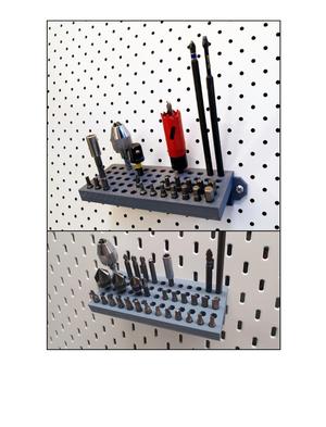Hex Bit Holder for 65 Bits (Skadis or Screw Mount)