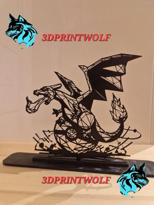 Low Poly Geometric Charizard - Pokemon ball V.2