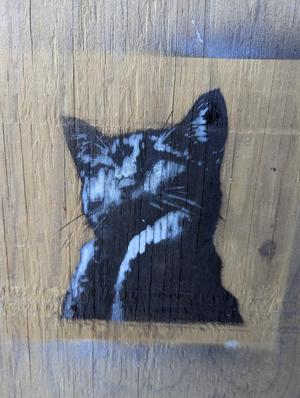 Thinking Cat Stencil