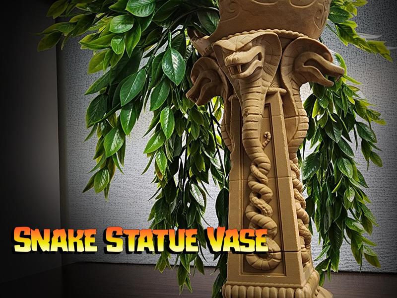 Temple of the Forbidden Eye Snake Statue Vase