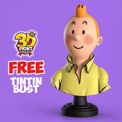 FREE TINTIN 3D Bust model