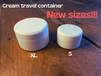 Cream travel container  / New sizes!!