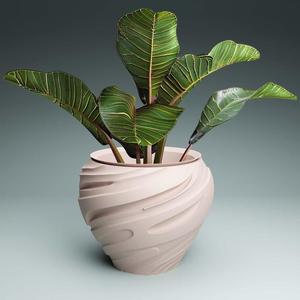 Plant pot with drainage 3D Printer STL file: Elegant Home Decor for Plant Lovers