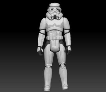 Star Wars .stl STORMTROOPER .3D action figure .OBJ Kenner style.