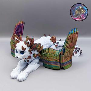 Meowl Flexi, Winged Fantasy Cat, Articulated Kitty