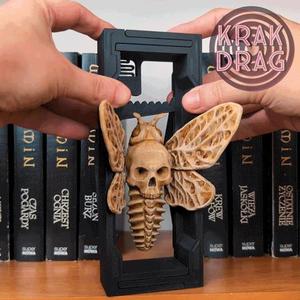 Skull Moth: Halloween Adjustable Book Nook