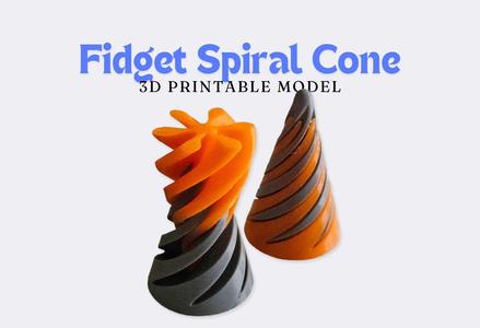 Fidget Spiral Cone – 3D Printable Model