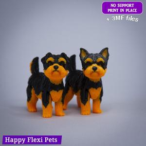 Realistic Yorkshire terrier articulated toy – flexi Yorkie