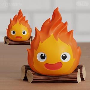 Calcifer Chibi Howl Moving Castle Ghibli Fanart 2 models
