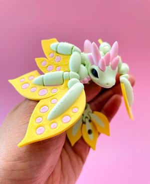 baby blossom dragon — articulated flexi print-in-place fidget fantasy creature