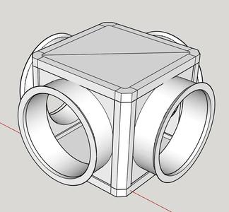 4-way Exhaust Duct Junction Box – 4 inch