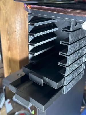 Schubladenbox zum montieren unterm Schreibtisch, für 7 Schubladen, Griff zum guten öffnen und schließen,