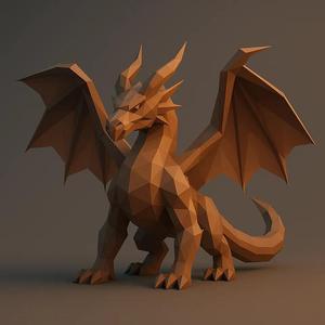 Power dragon Low Poly