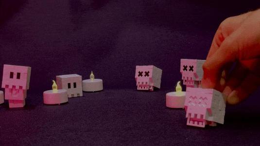 Ghost & Skeleton – Minecraft themed